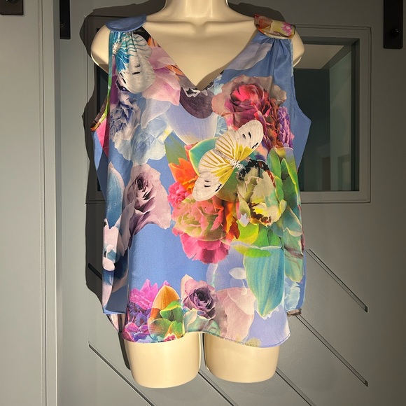 Amanda Upritchard Floral Sleeveless Top - Multicolor - Picture 1 of 9